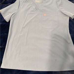 Figs Technical Collection Light Blue Scrub Top